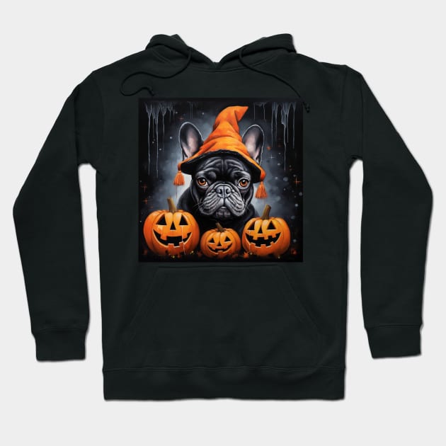 Halloween Black French Bulldog Hoodie by NatashaCuteShop